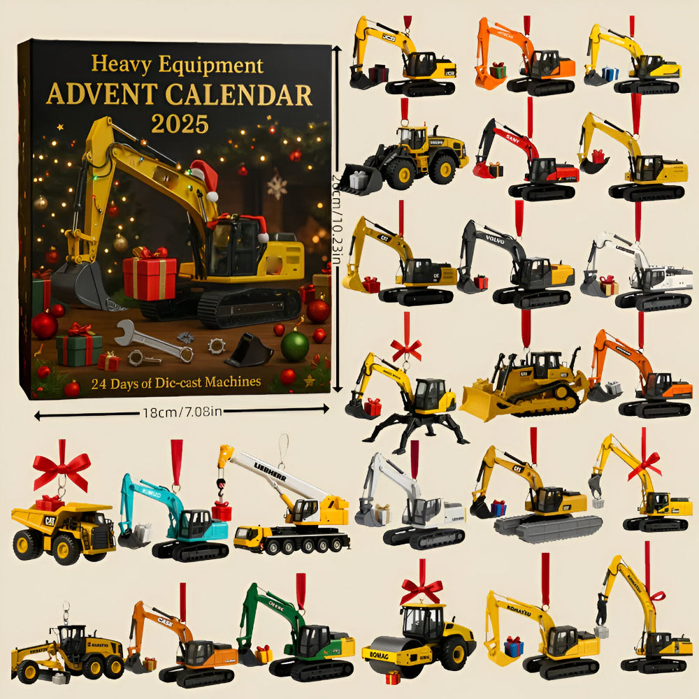 Festive Countdown with 24 Mini Construction Vehicles