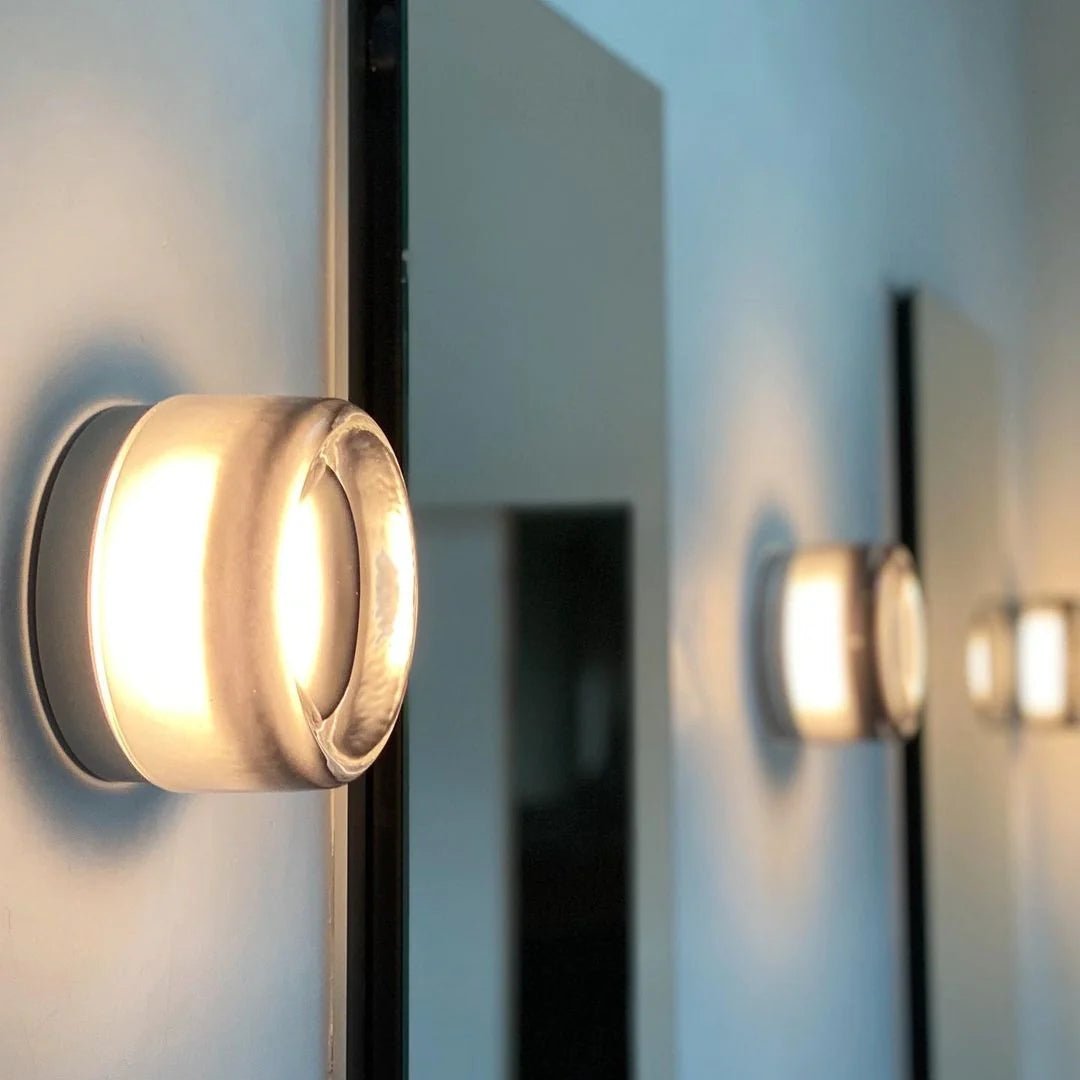 Energy-Efficient Wall Sconce with Dimpled Glass - Modern LED Lighting