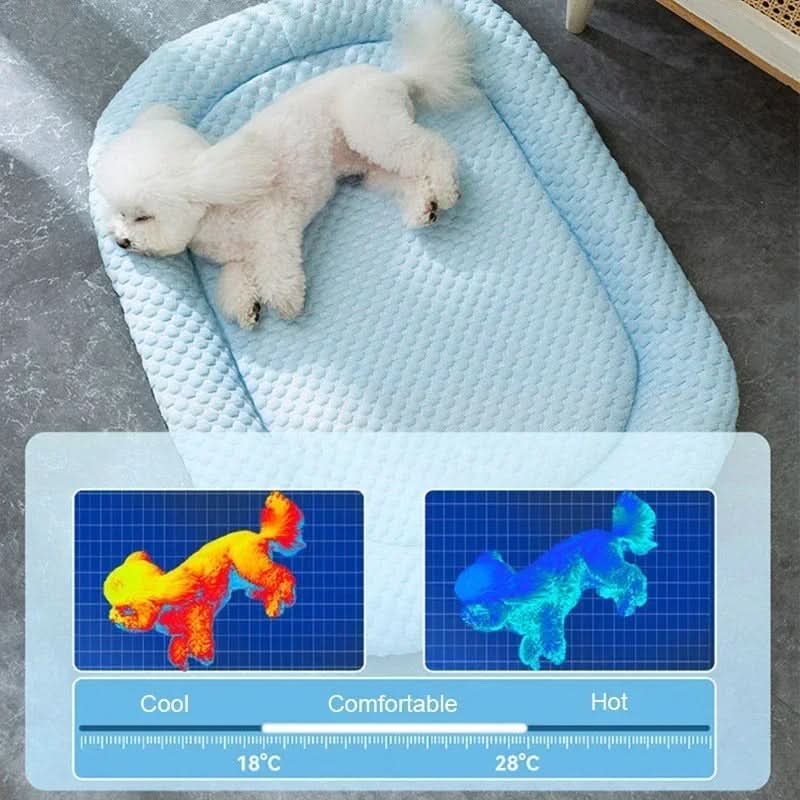 Cooling Pet Mat - Breathable Summer Comfort with Cloud Design