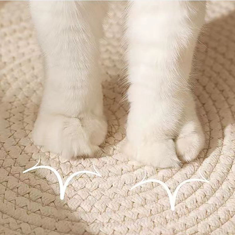 Hand-Woven Cooling Cat Bed – Breathable Summer Comfort