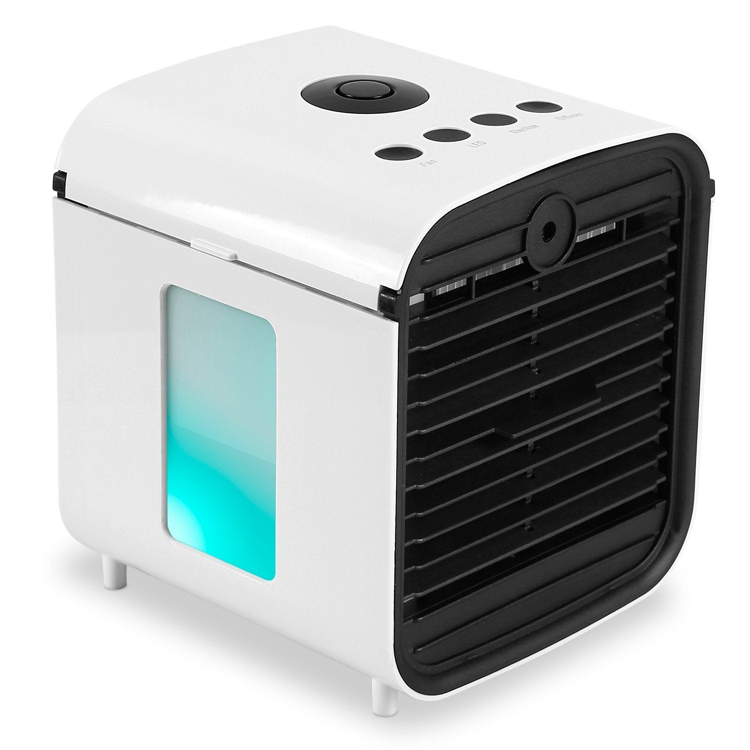 Compact Mini Air Conditioner Fan with 7 Color LED Lights – Humidified Comfort