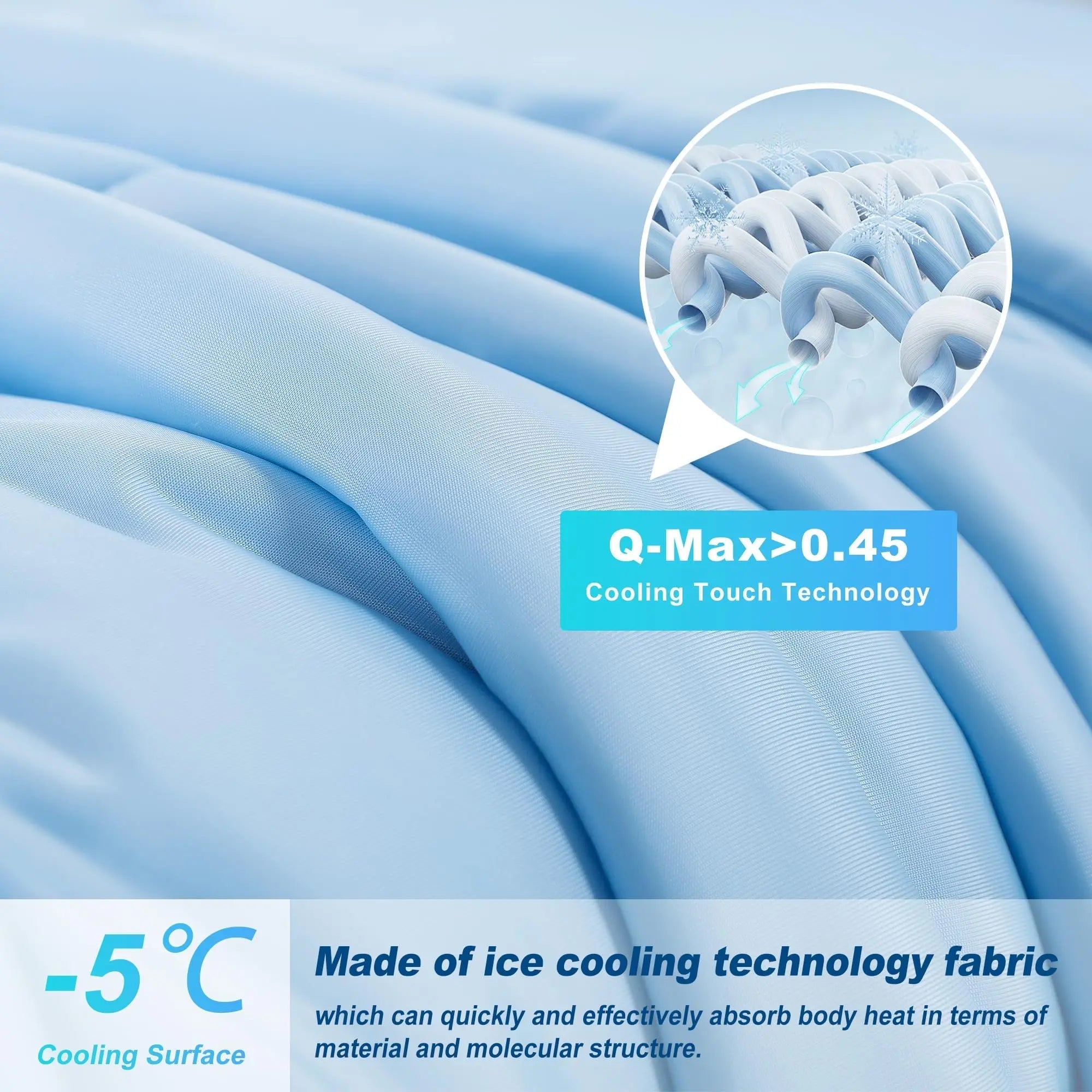 Lightweight Cooling Comforter with Q Max 0.4 Technology for All-Season Use