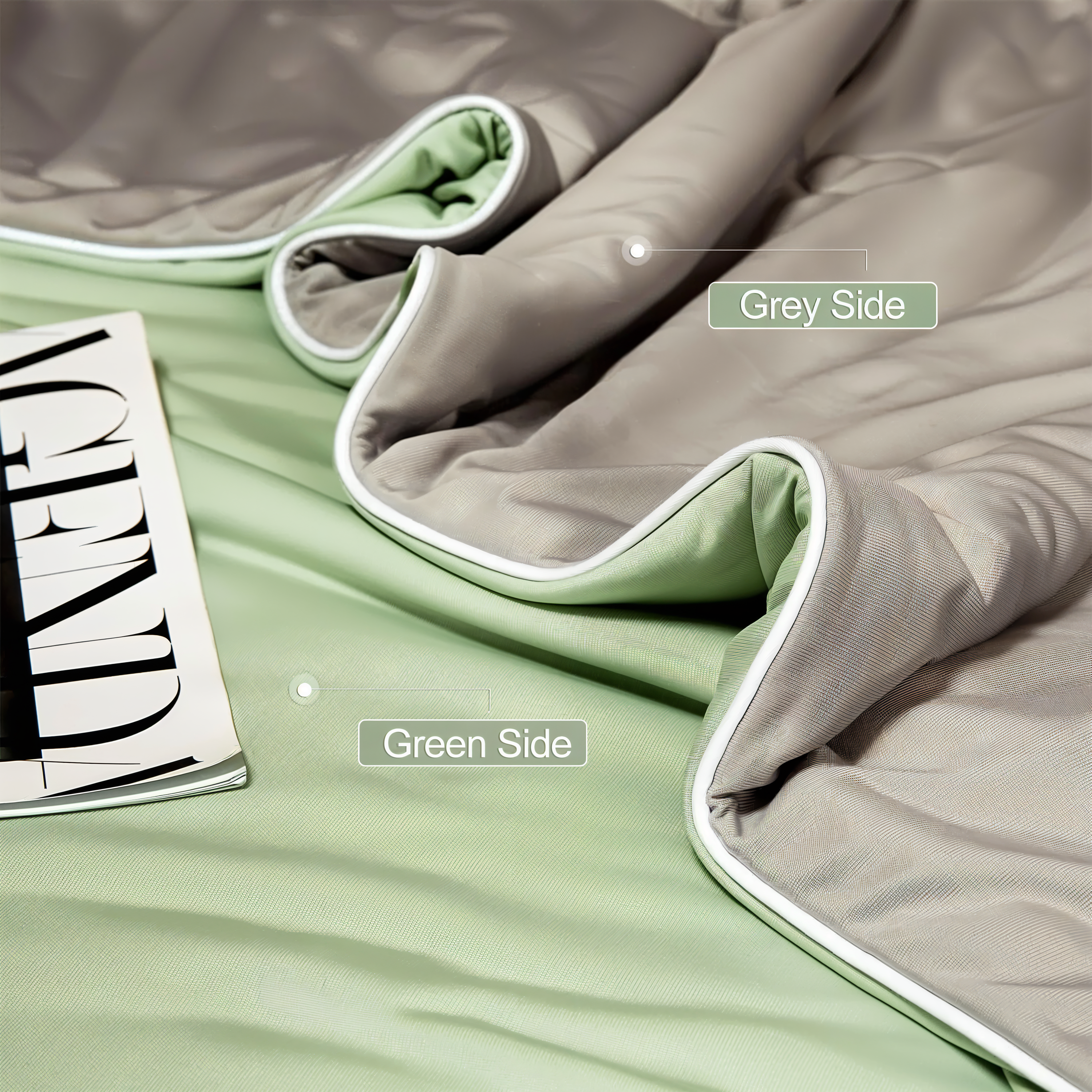 Reversible Cooling Bed Blanket Collection | Hypoallergenic Comfort for Warm Sleepers