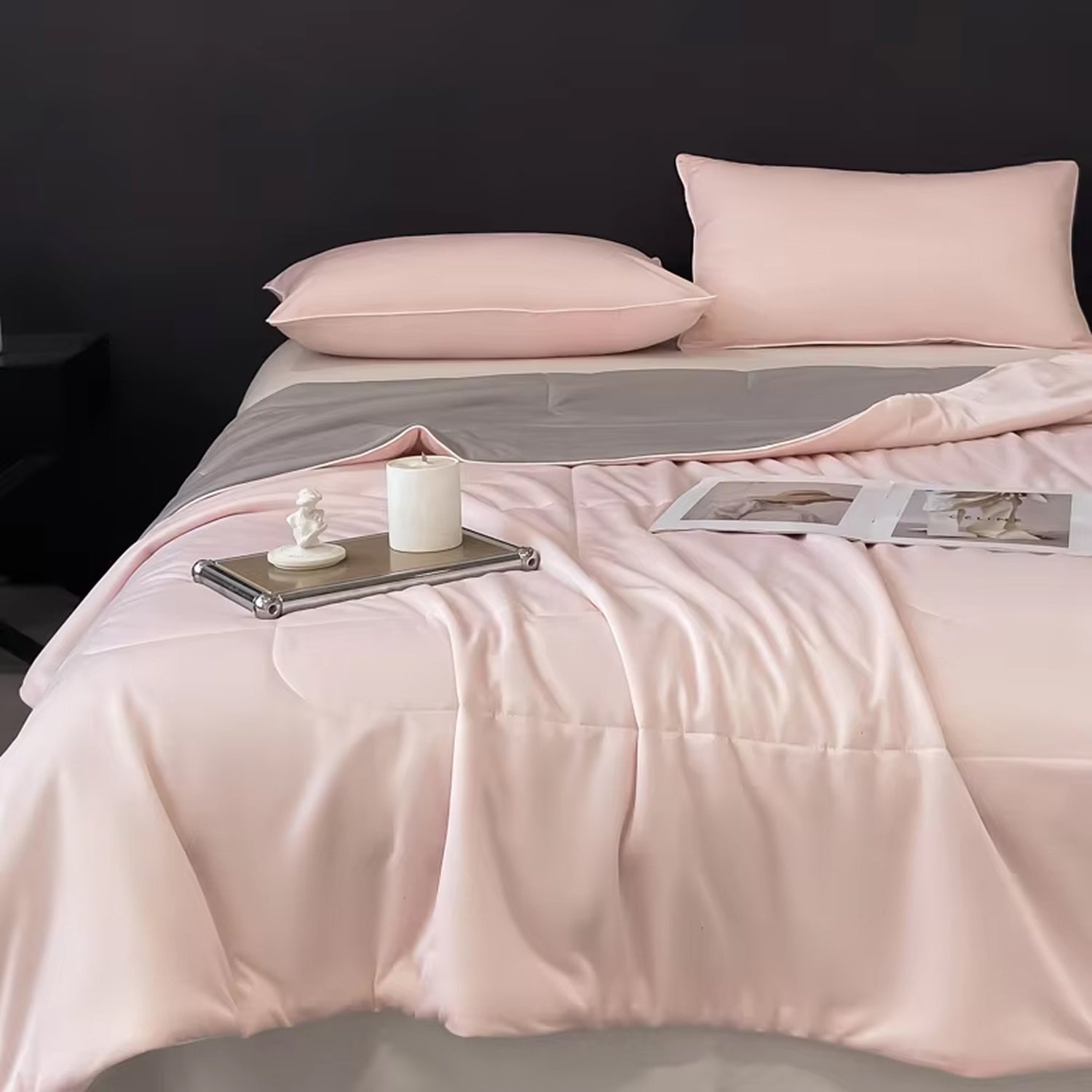Double-Sided Cooling Blanket with Q-Max Fabric for Hot Sleepers
