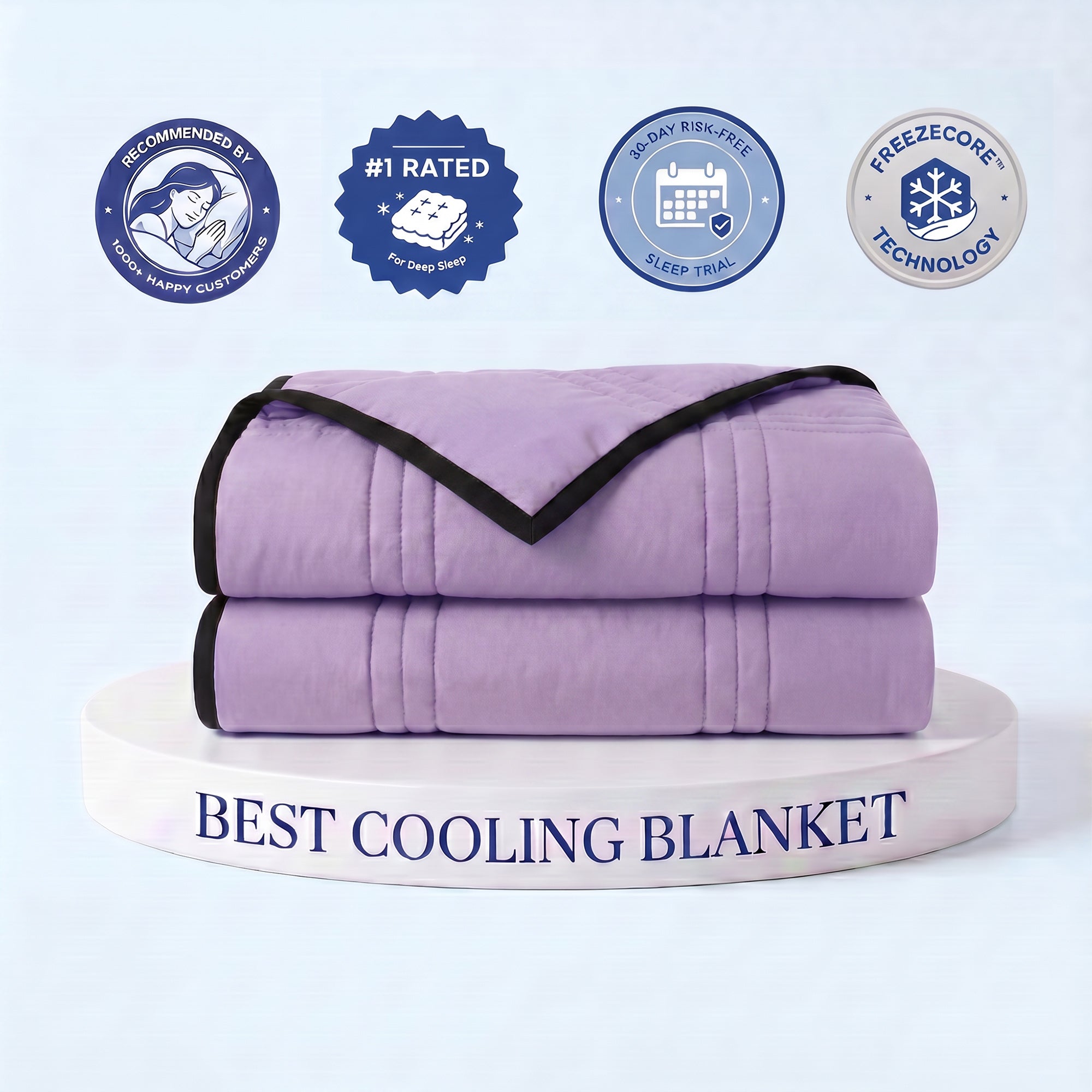 Breathable Ice-Infused Cooling Blanket for Comfortable Sleep