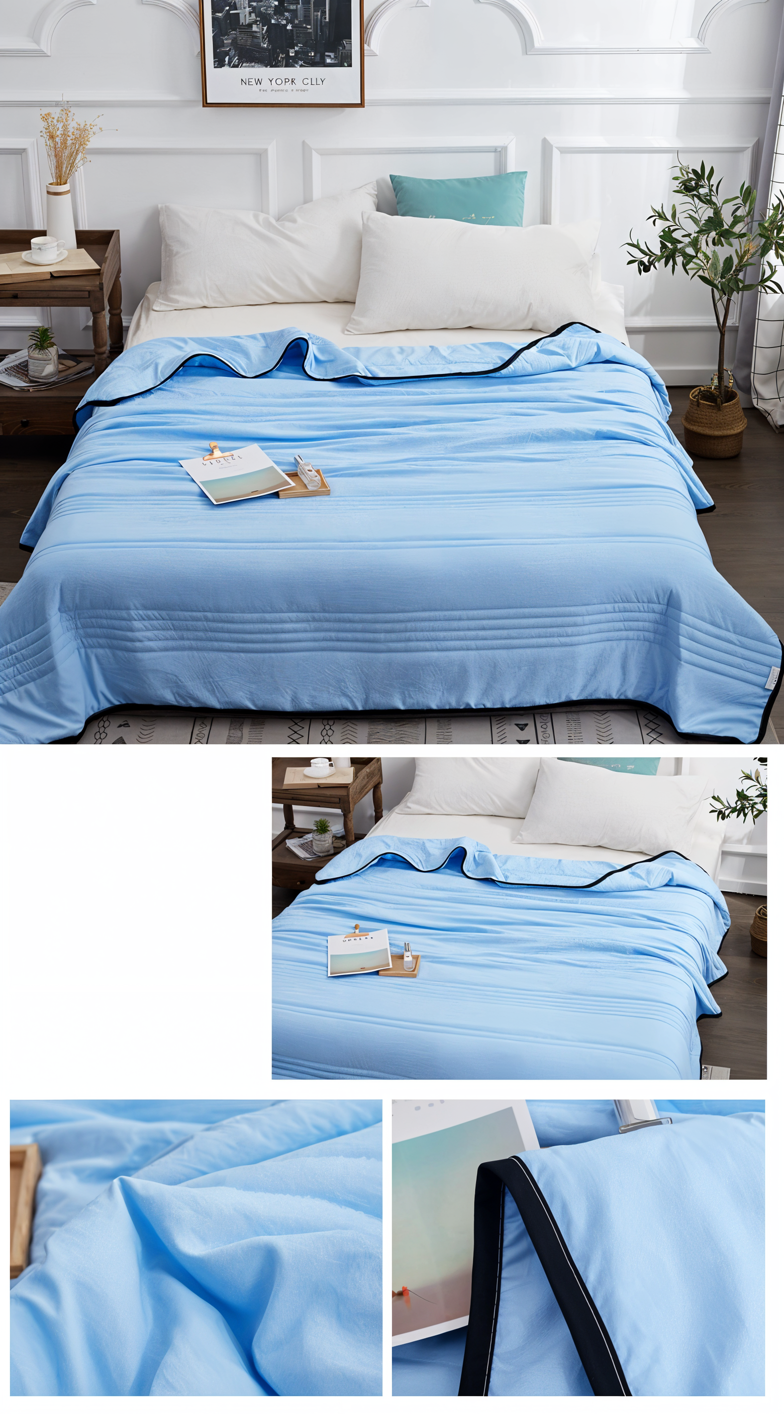 Lightweight Cooling Blanket with Breathable Fabric - Temperature Regulating for Sleep