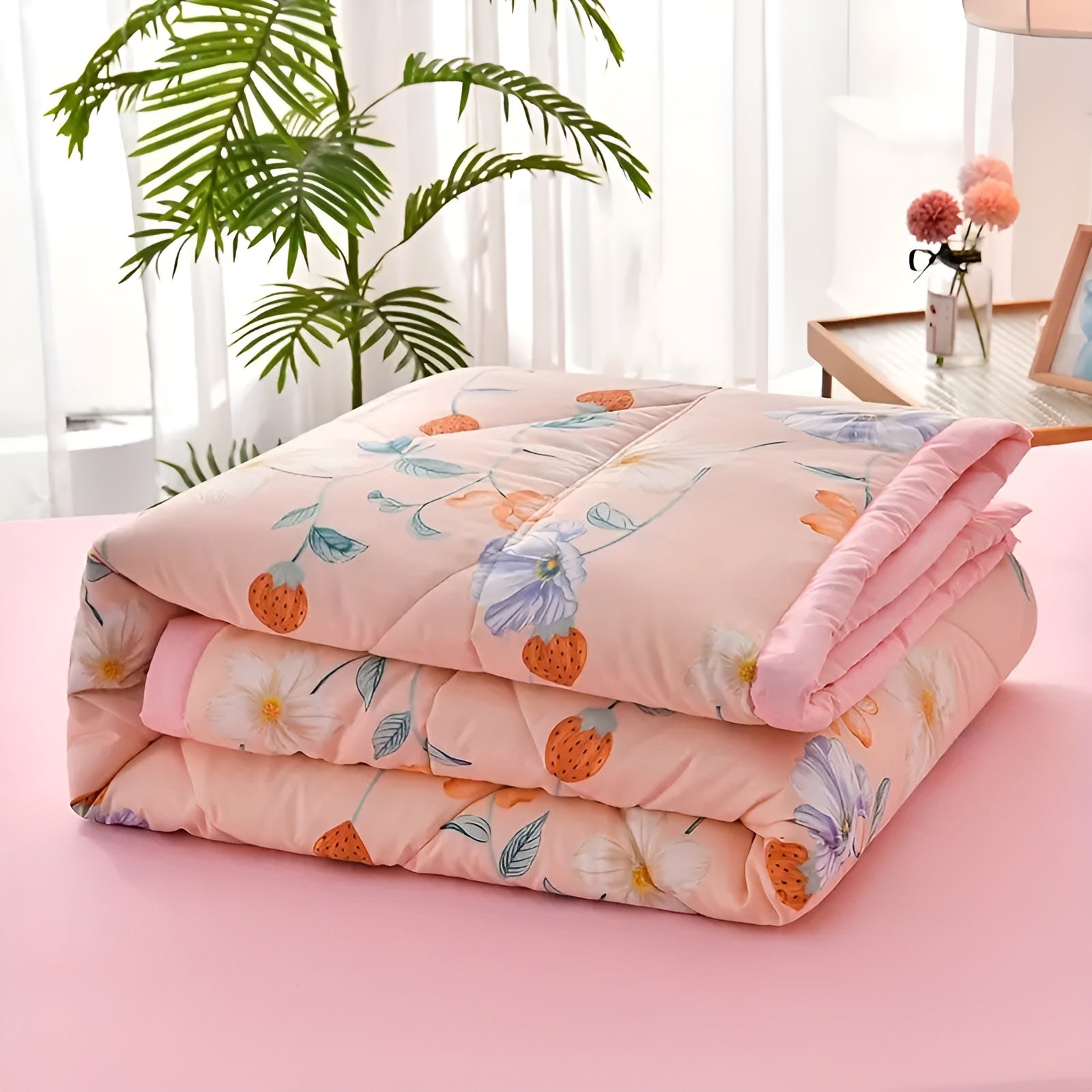 Lightweight Cooling Bed Blanket Made of Soft Cotton – Breathable for Warm Sleepers