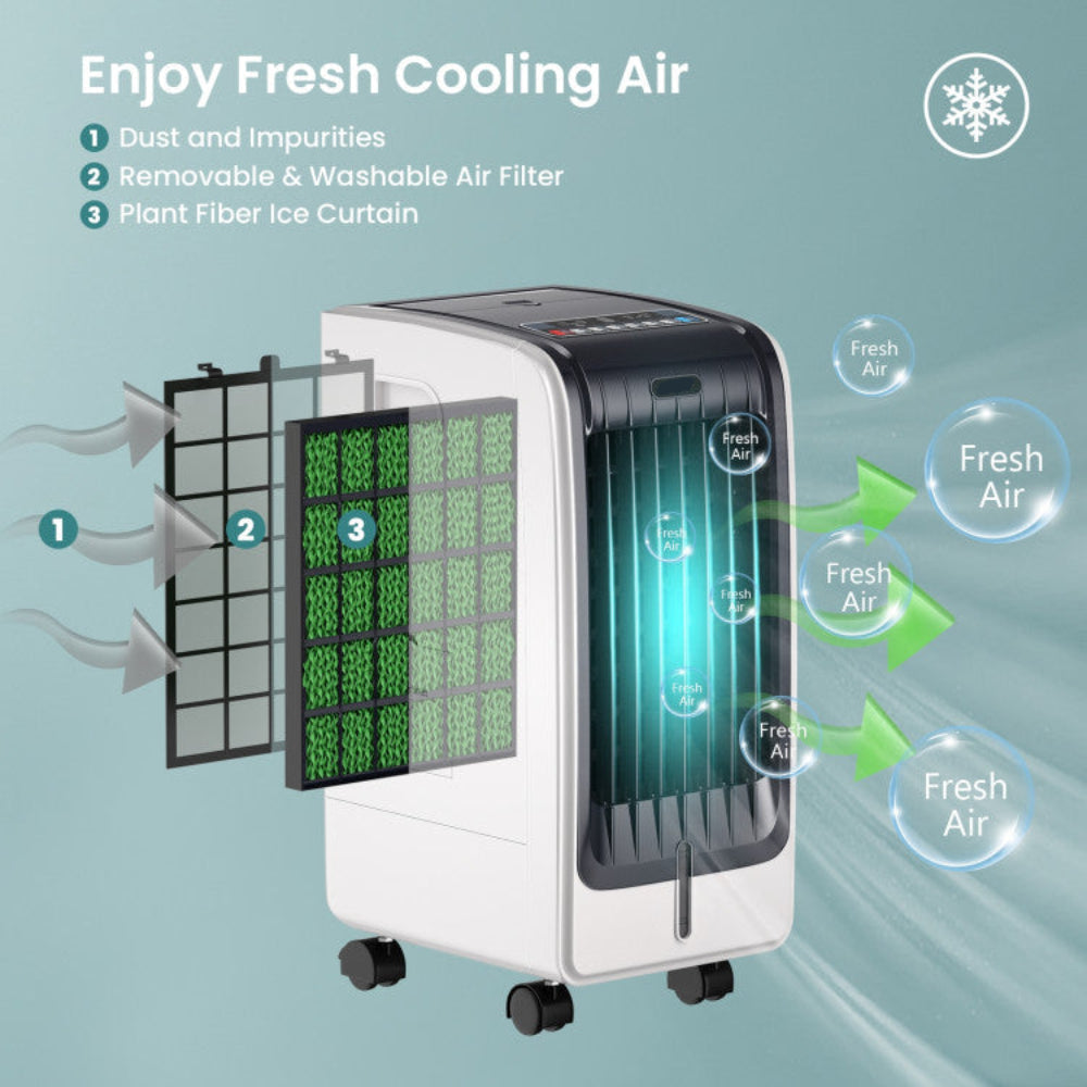 Portable Evaporative Cooler – 3 Speed Air Conditioner with Timer