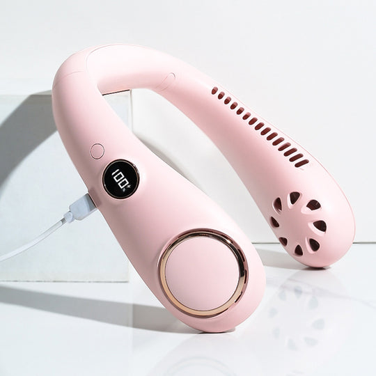 Portable Neck Fan with Rechargeable Battery – Lightweight Cooling Device