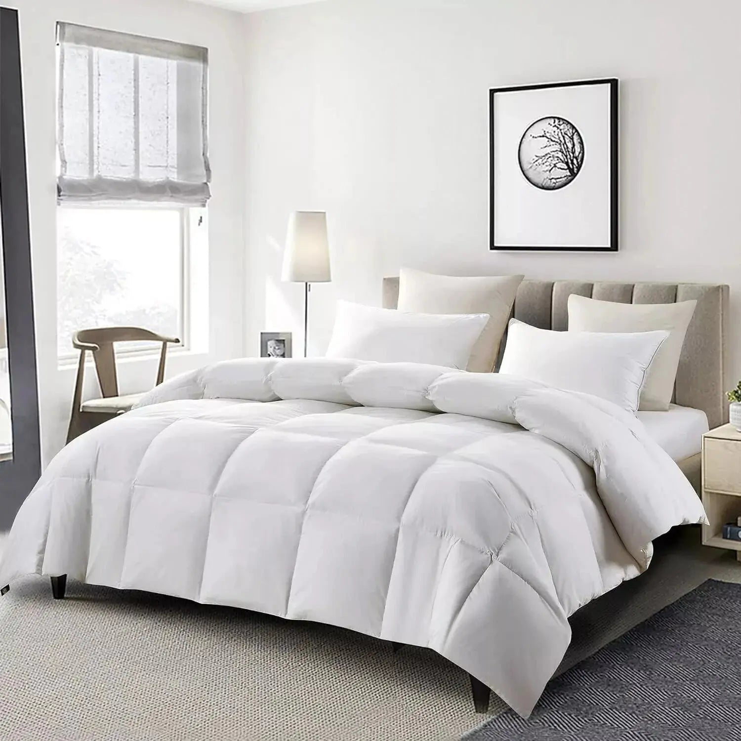 All-Season Goose Down Bedding Set – Breathable Cooling Comforter