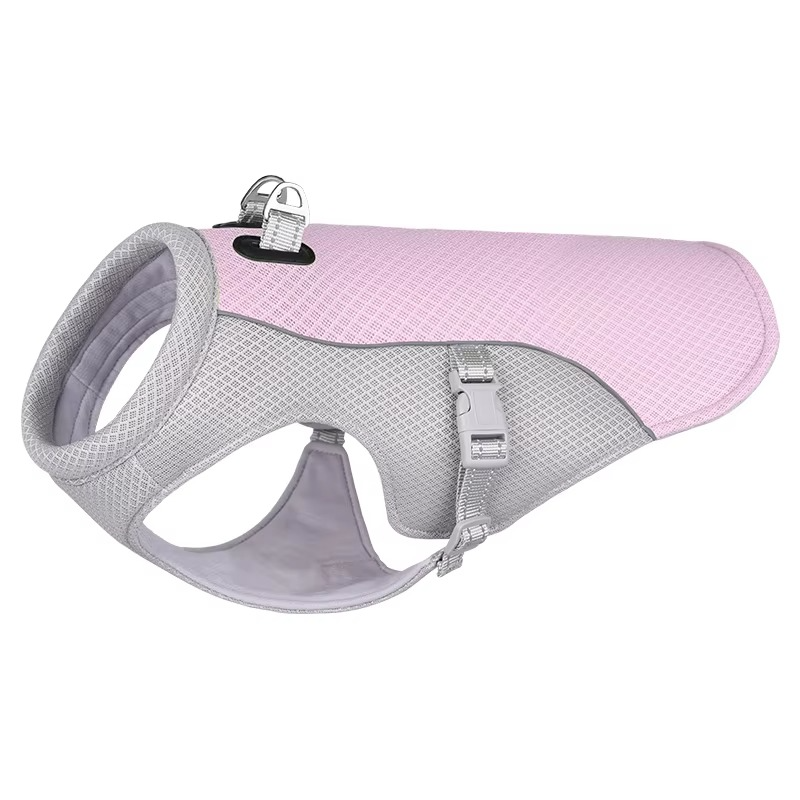 Adjustable Reflective Summer Harness for Dogs with Quick-Release Cooling Vest