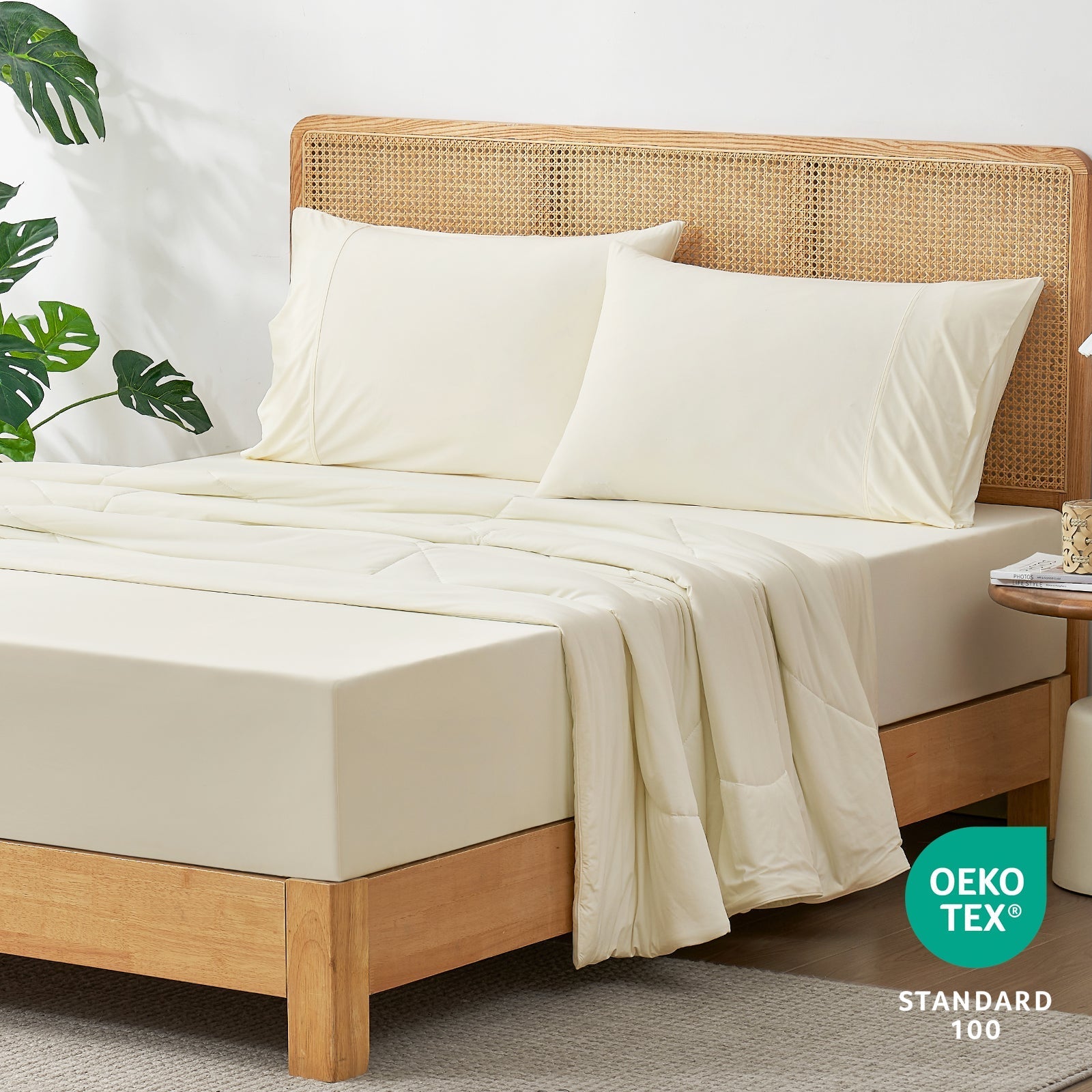 Deep Pocket Cooling Sheet Set | Breathable Japanese Fabric for Warm Nights