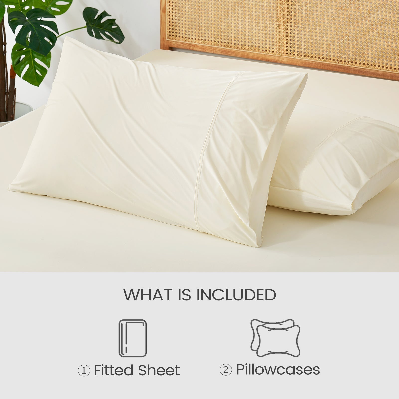 Deep Pocket Cooling Sheet Set | Breathable Japanese Fabric for Warm Nights