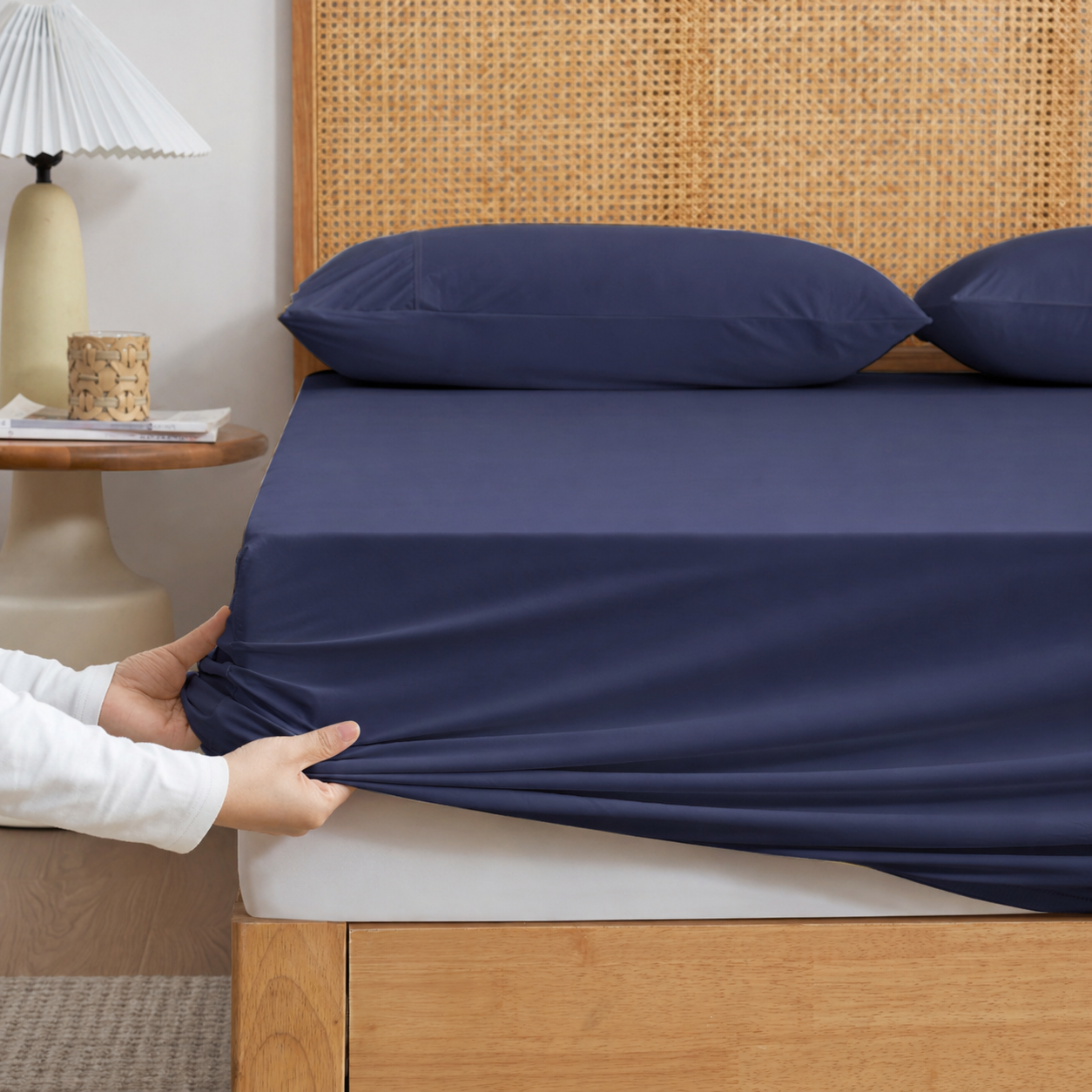 Deep Pocket Cooling Sheet Set | Breathable Japanese Fabric for Warm Nights