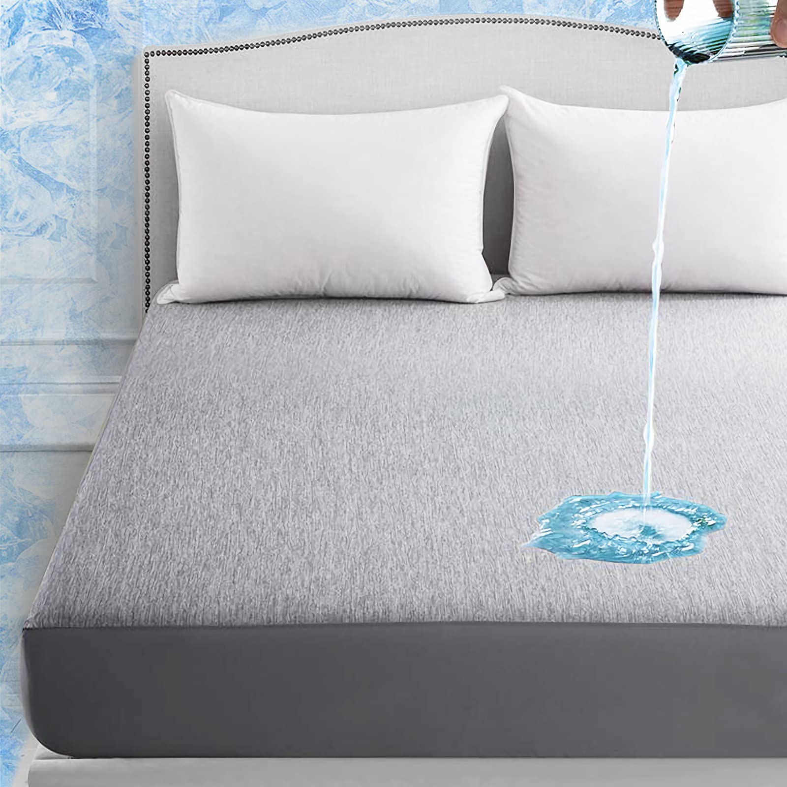 Waterproof Cooling Mattress Cover with Arc-Chill Tech | Hypoallergenic Comfort