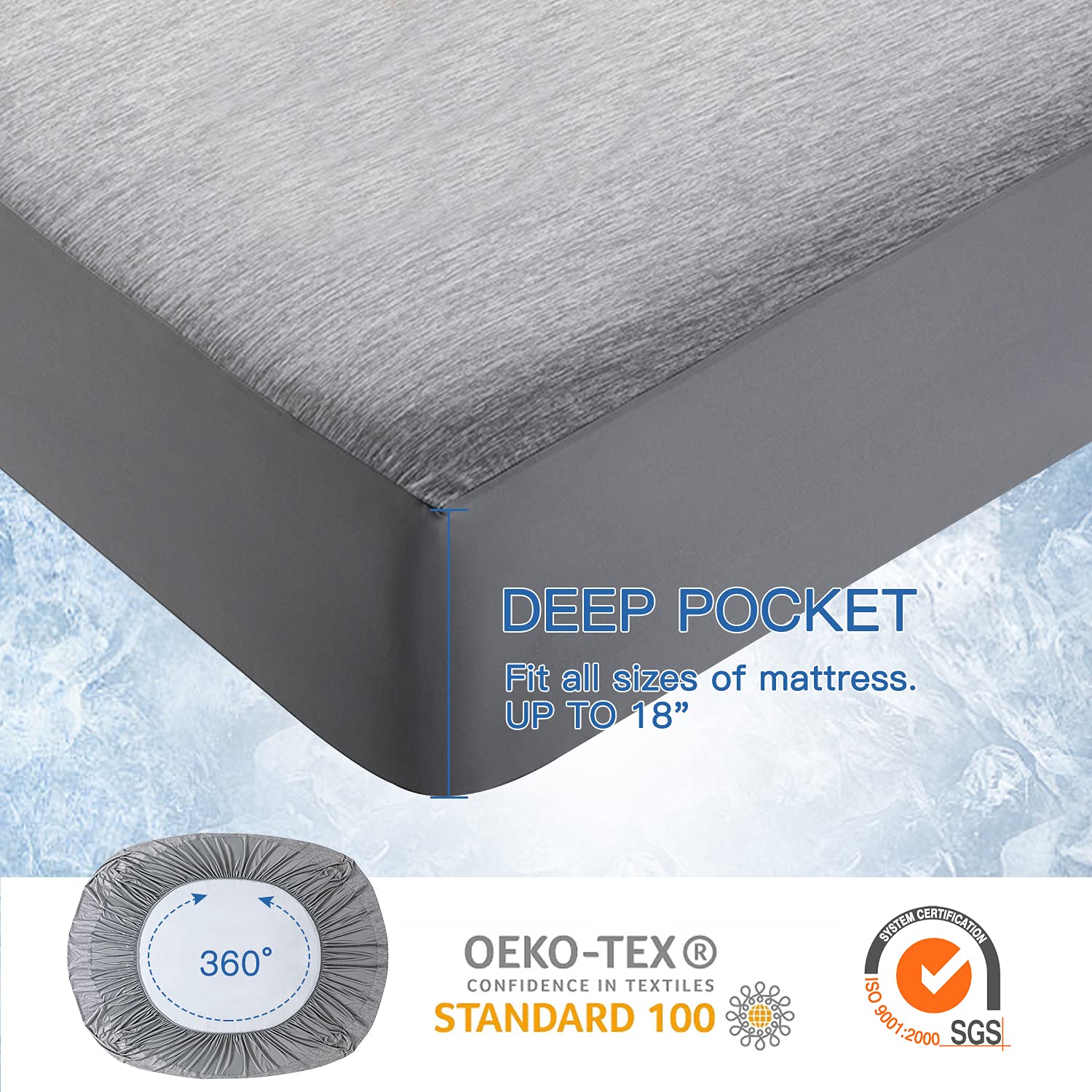 Waterproof Cooling Mattress Cover with Arc-Chill Tech | Hypoallergenic Comfort