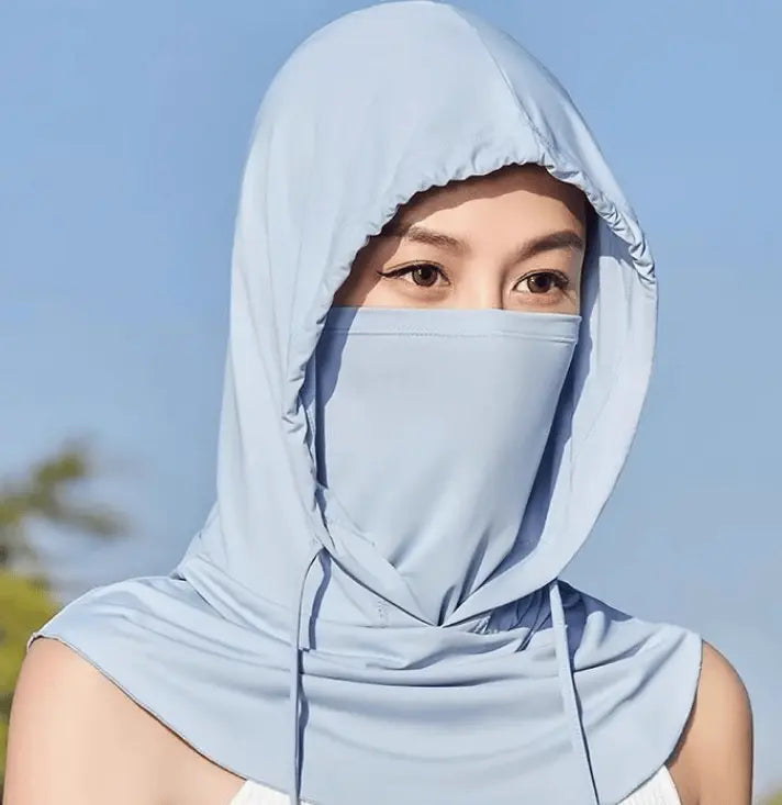 Lightweight Ice Silk Balaclava Mask for Outdoor Use - UPF 50 Sun Protection