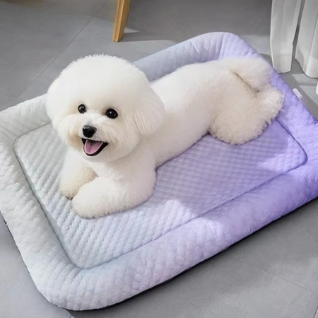 Lightweight Portable Pet Bed for Dogs and Cats – Breathable Ice Silk Fabric for Summer