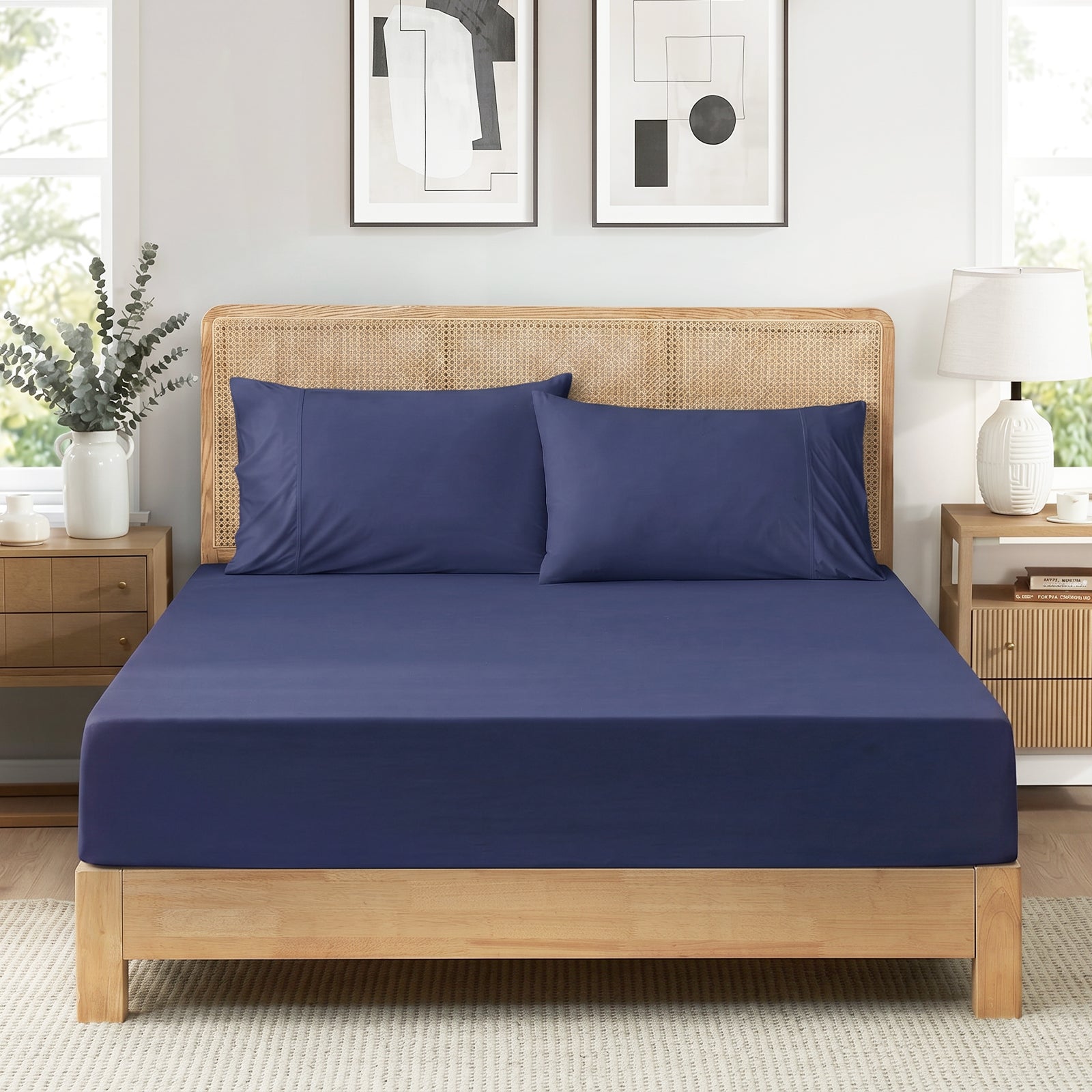 Breathable Fitted Sheet Set with Deep Pockets – Ideal for Warm Sleepers