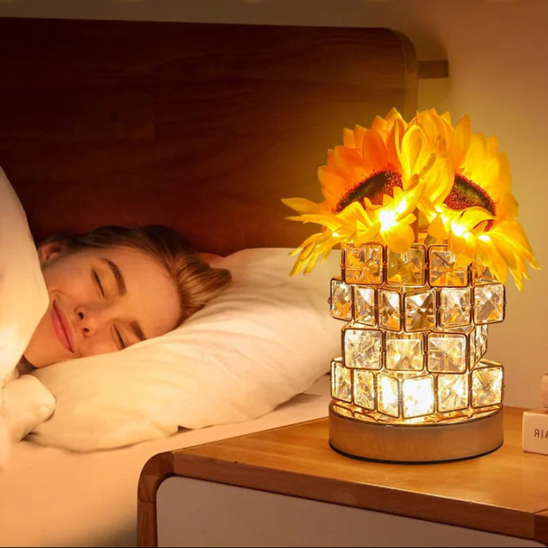 Wireless Floral LED Lamp – Rechargeable Touch Dimmable Design