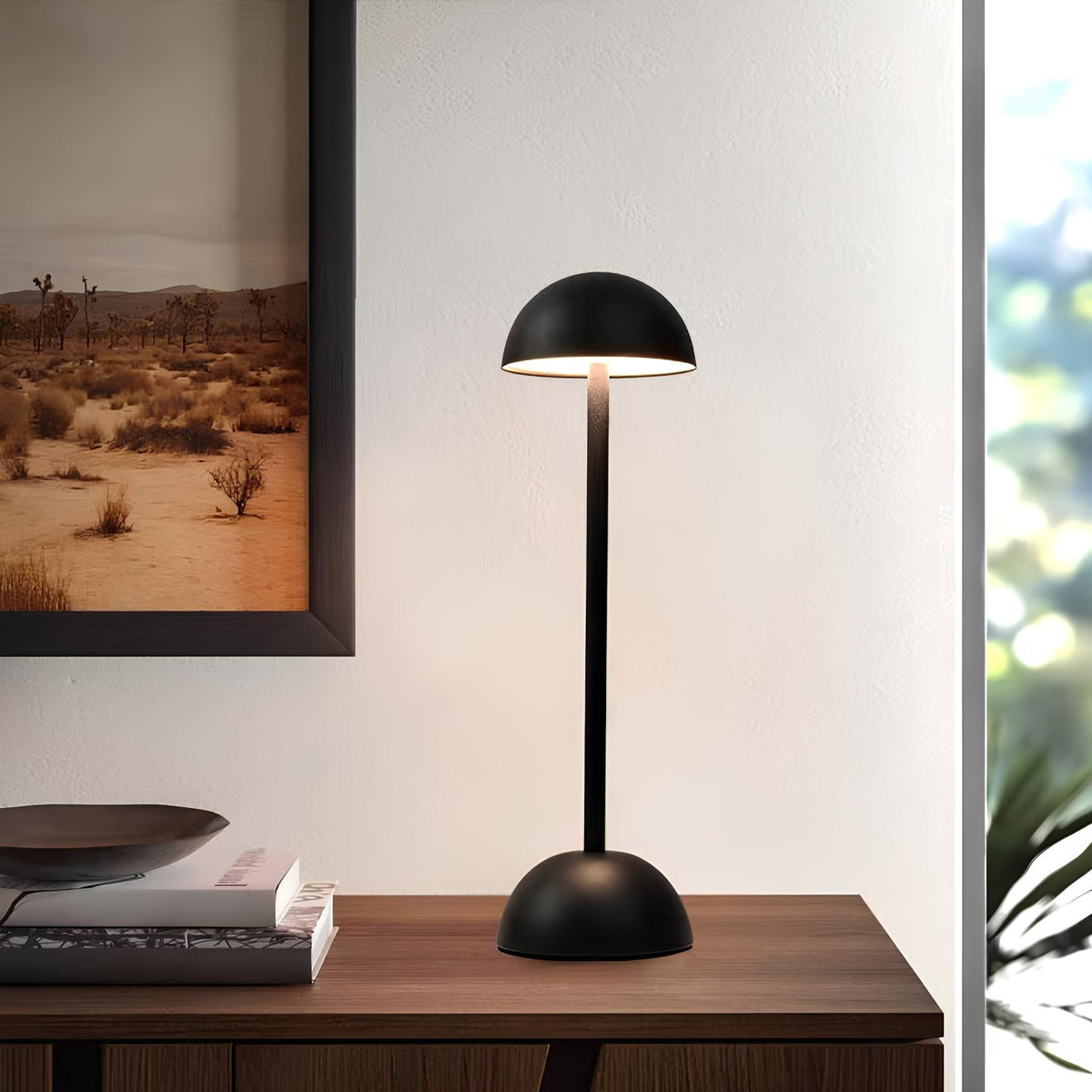 Portable Scandinavian-Inspired Table Lamp with Adjustable Light