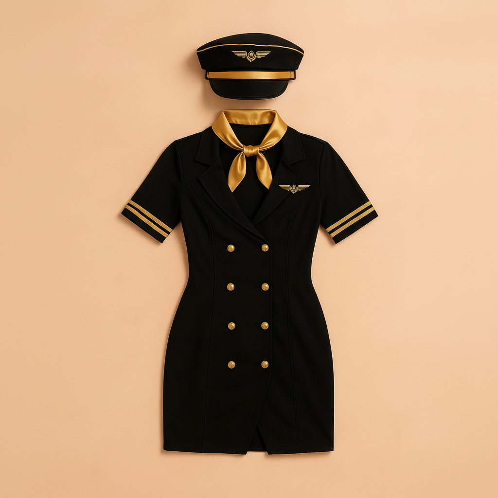 Chic Airline Attendant Dress for Elegant Gatherings
