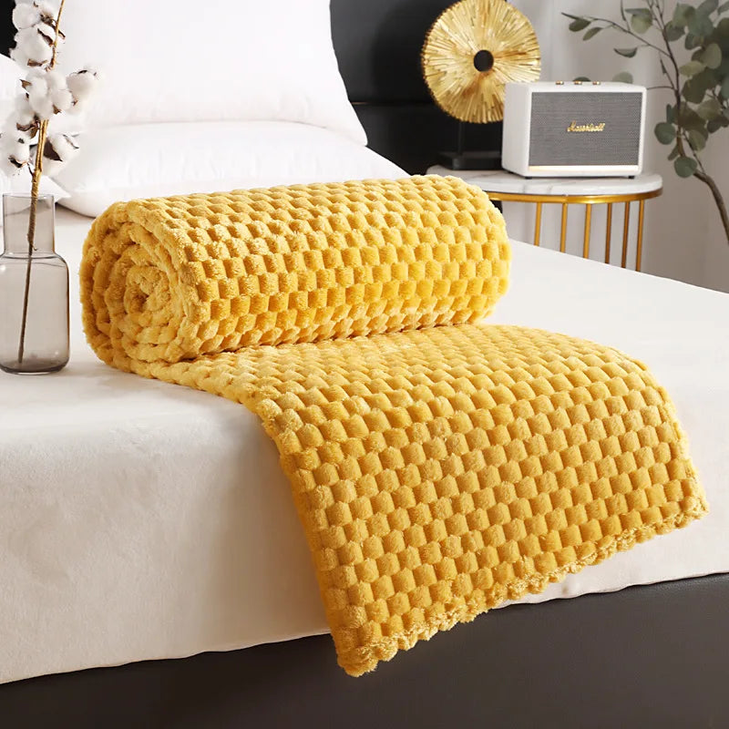 Lightweight Microfiber Fleece Throw Blanket for Warm and Cozy Comfort