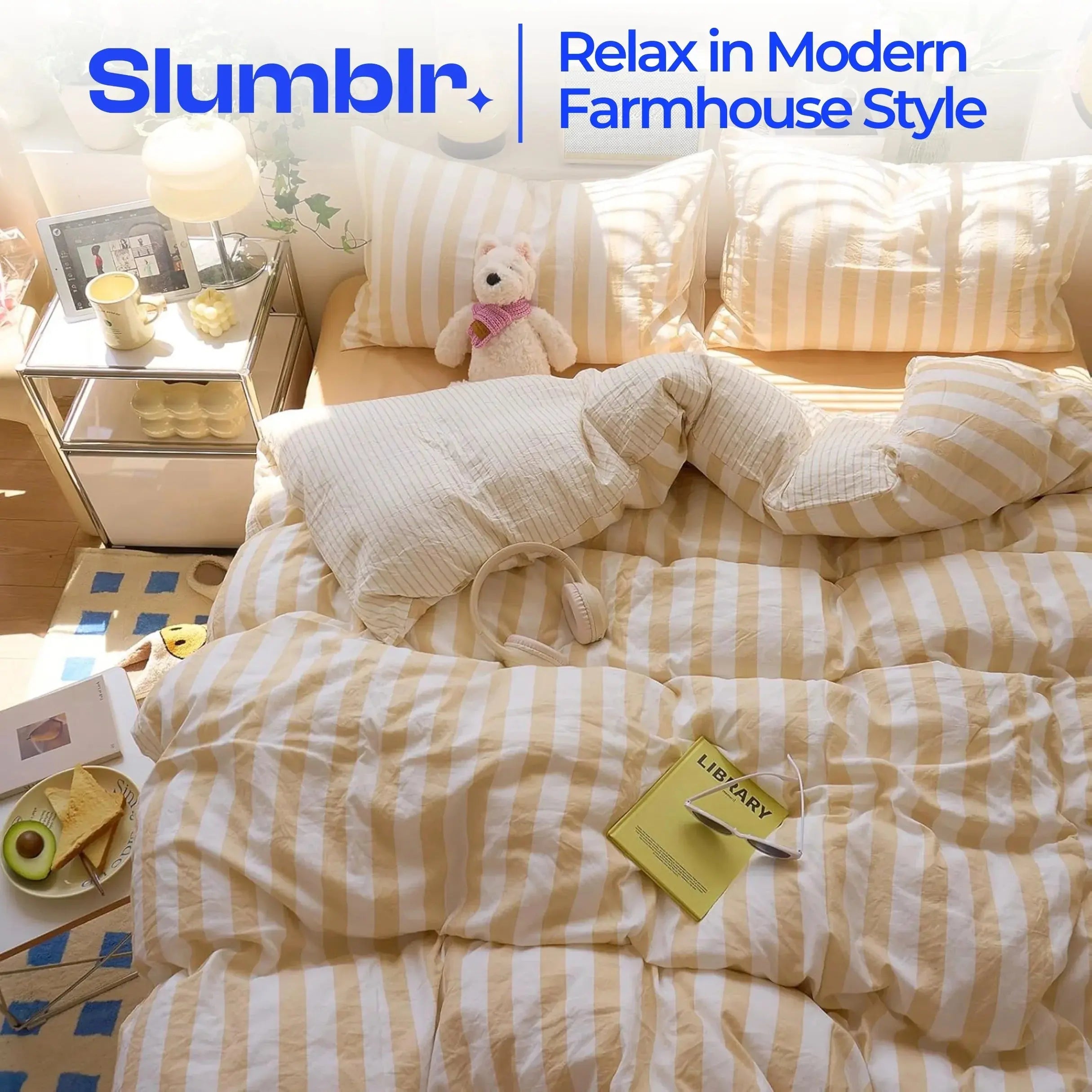 Breathable Cotton Crepe Bedding Collection | Year-Round Complete Quilt Set