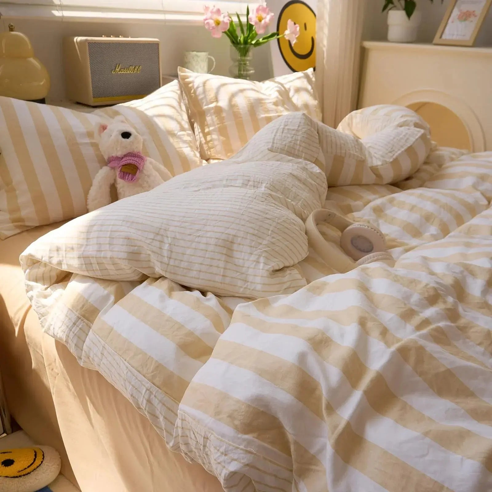 Breathable Cotton Crepe Bedding Collection | Year-Round Complete Quilt Set