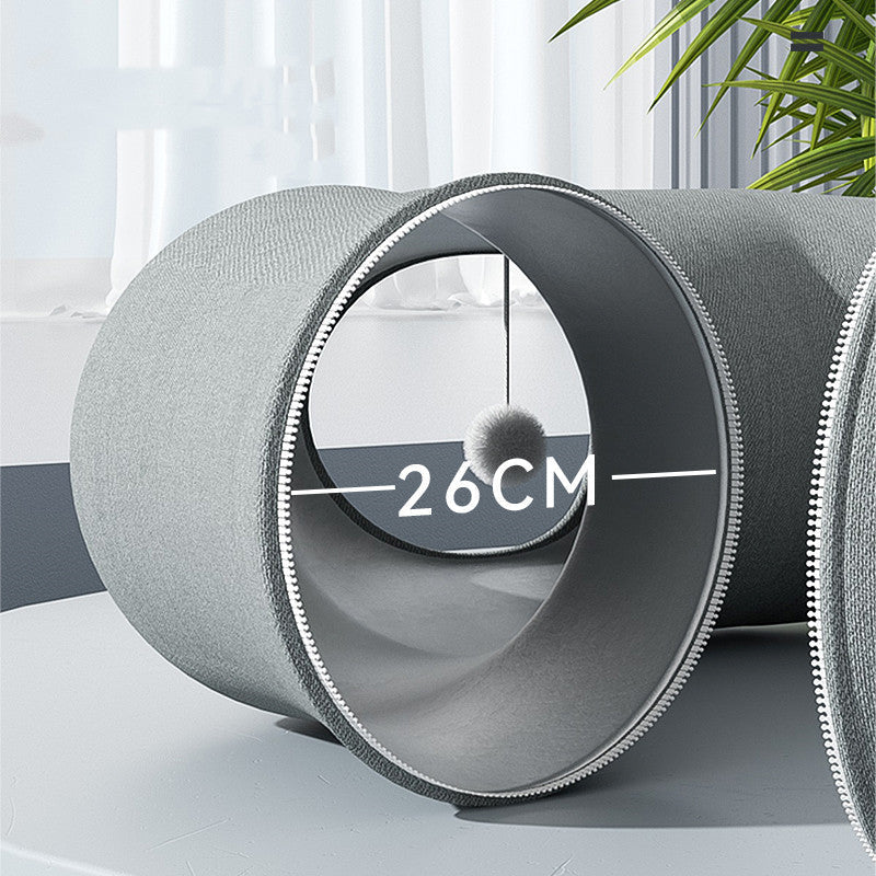 Foldable Donut Cat Tunnel with Summer Ice Feature – Play Space for Cats