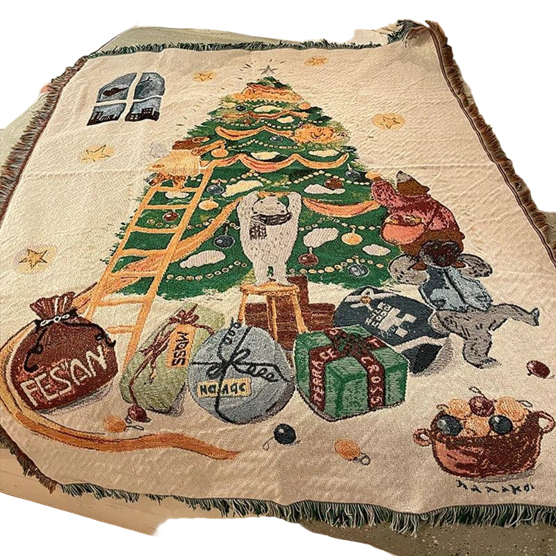 Soft Fleece Blanket for Christmas – Nutcracker and Star Design