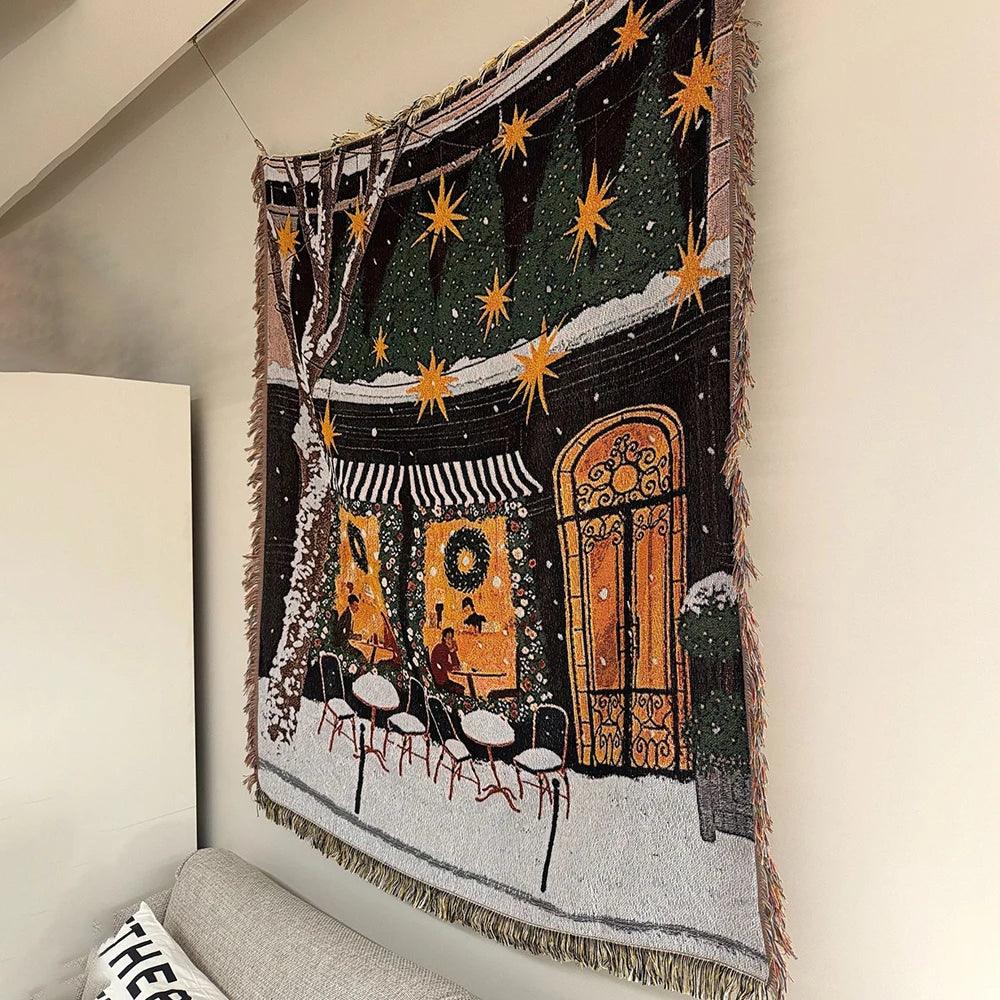 Soft Fleece Blanket for Christmas – Nutcracker and Star Design