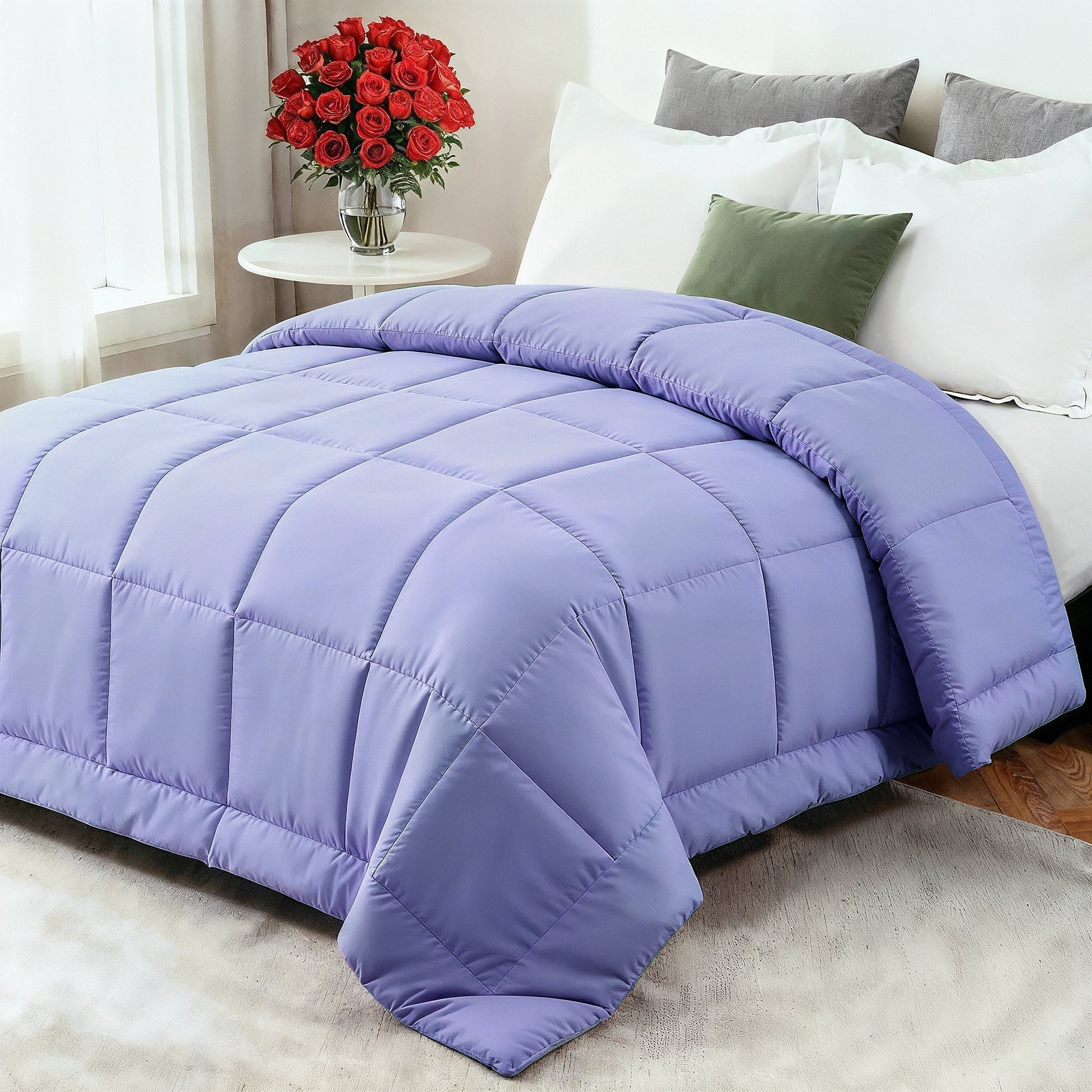 All-Season Down Comforter with Soft Fiberfill | Breathable for Year-Round Use