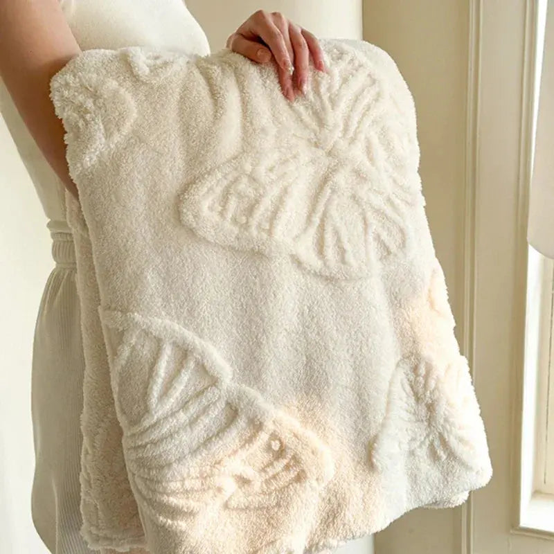 Lightweight Flannel Blanket in Cozy Coral for Comfortable Warmth
