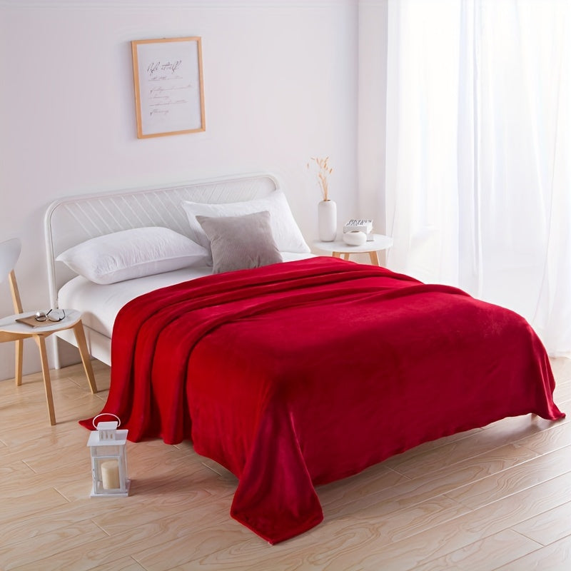 Soft Touch Red Flannel Throw Blanket | Year-Round Cozy Comfort