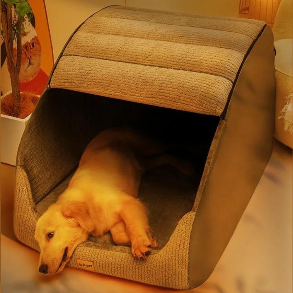 Pet Bed with Enclosed Design | Washable Cover & Sponge Filling | Grey | 3 Sizes