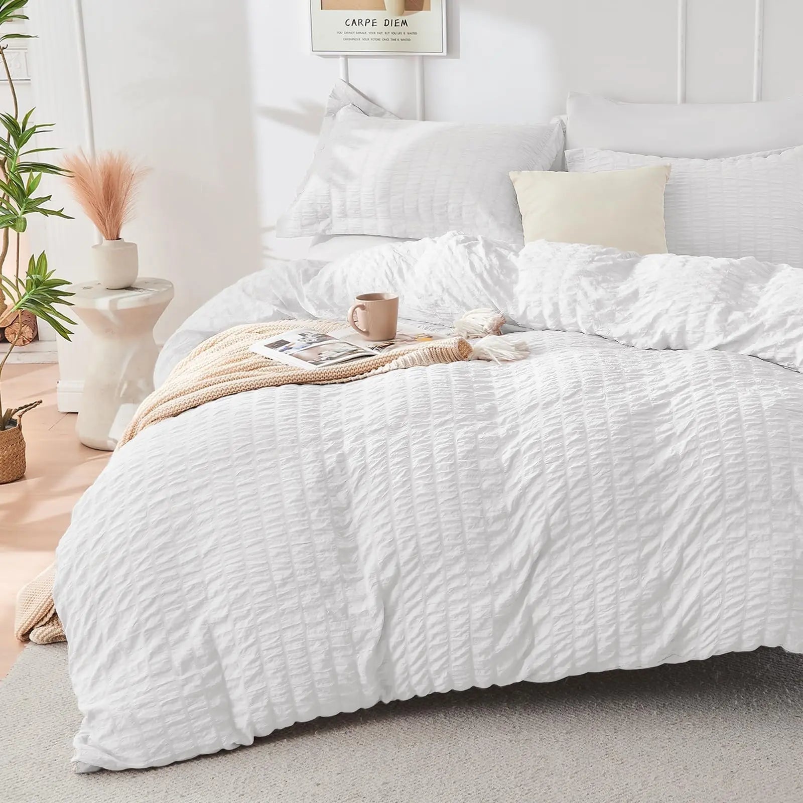 Microfiber Duvet Cover Set with Zipper and Corner Ties for Cozy Sleep