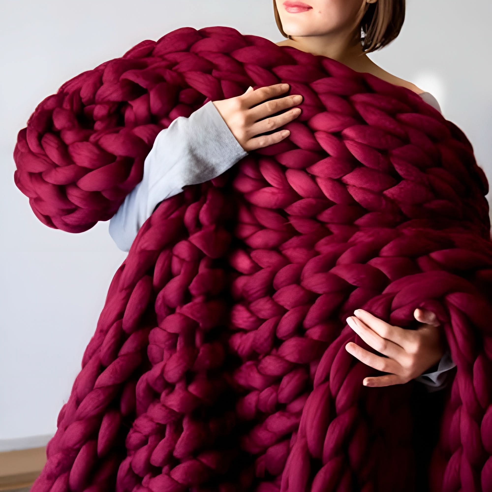 Soft Knit Throw Blanket for Snuggling and Home Decoration