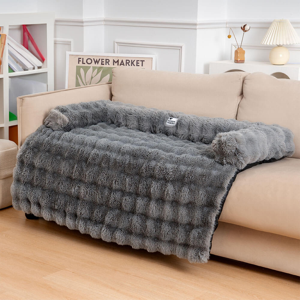 Dog Sofa Protector with Non-Slip Base – Plush Bed for Pet Comfort