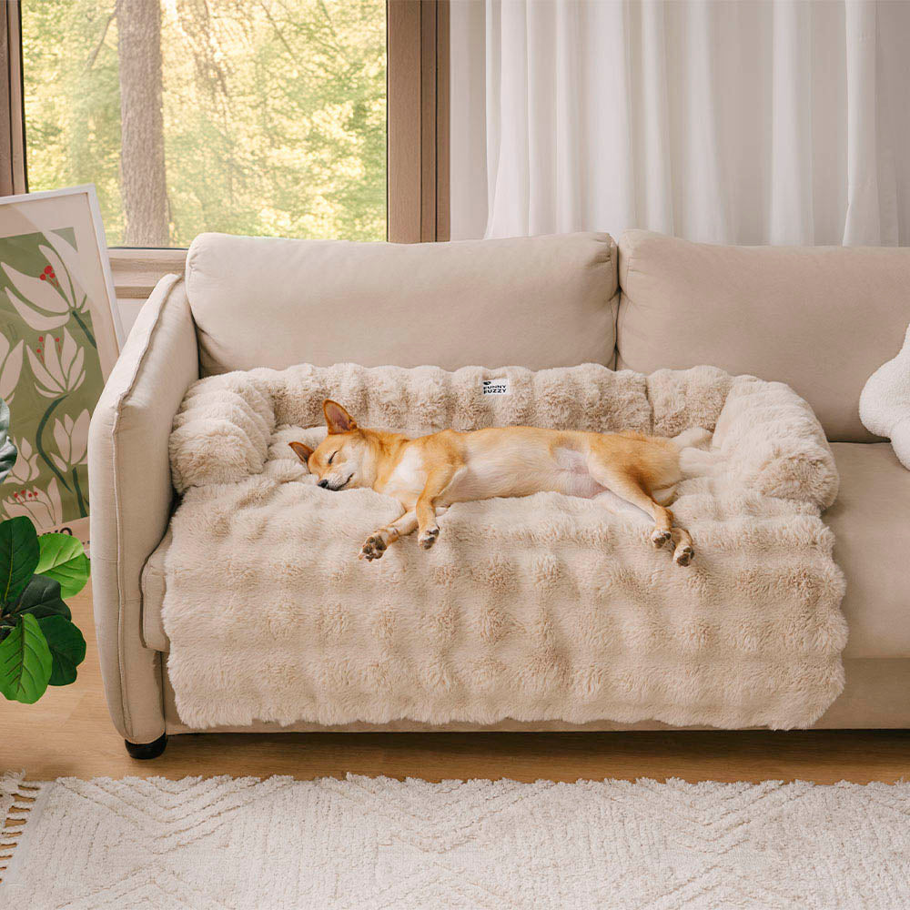 Dog Sofa Protector with Non-Slip Base – Plush Bed for Pet Comfort