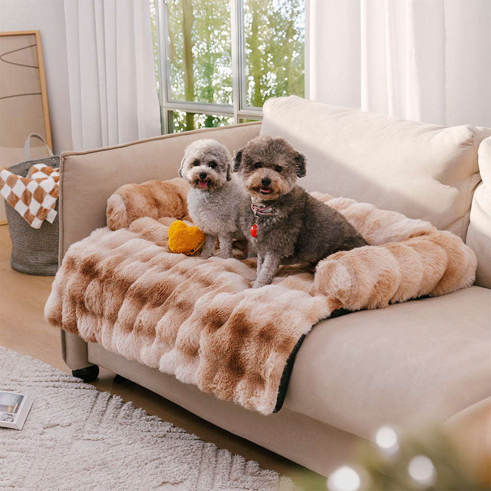 Calming Dog Bed with Fluffy Surface | Non-Slip Design | Washable | 4 Sizes