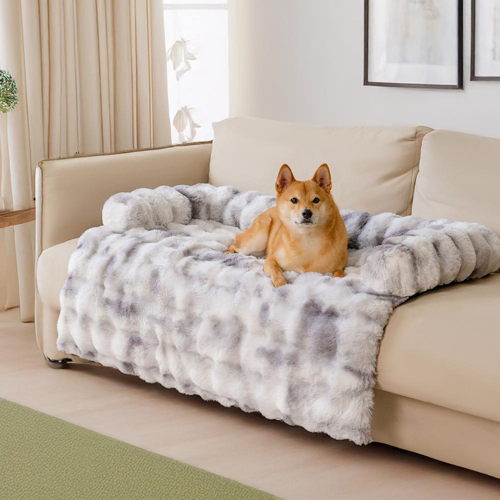 Calming Dog Bed with Fluffy Surface | Non-Slip Design | Washable | 4 Sizes