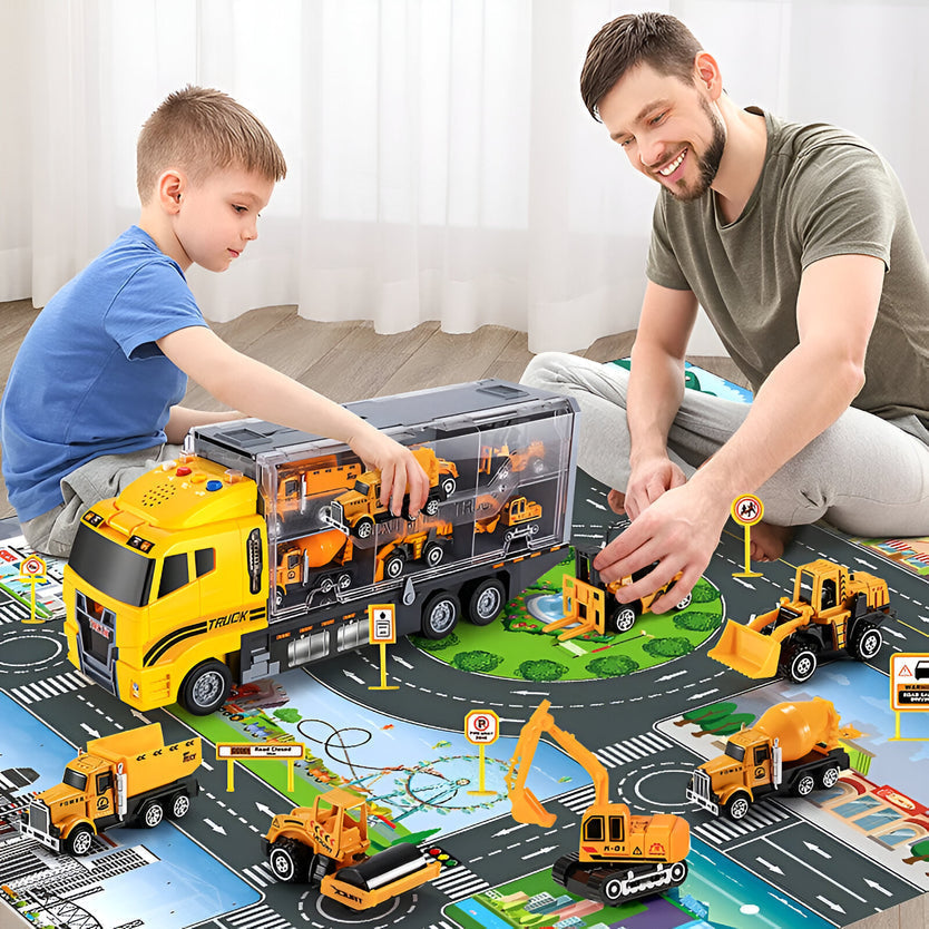 Construction Toy Set with Vehicles and Tools for Engaging Building Fun, Ages 5+