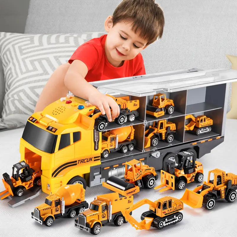 STEM Learning Construction Toy Set with Vehicles and Tools for Ages 3+