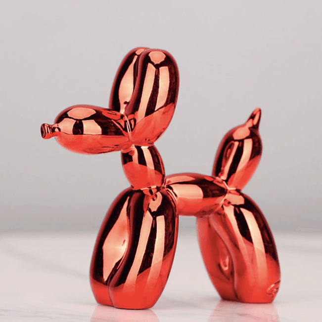 Abstract Design Balloon Dog Sculpture – Electroplated Home Wall Art