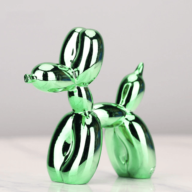 Abstract Design Balloon Dog Sculpture – Electroplated Home Wall Art