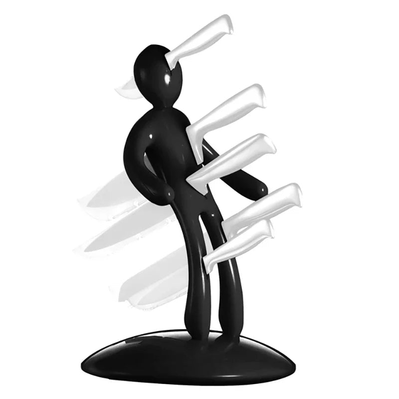 Artistic Knife Holder for Kitchen | Human Figure Design with 5 Slots