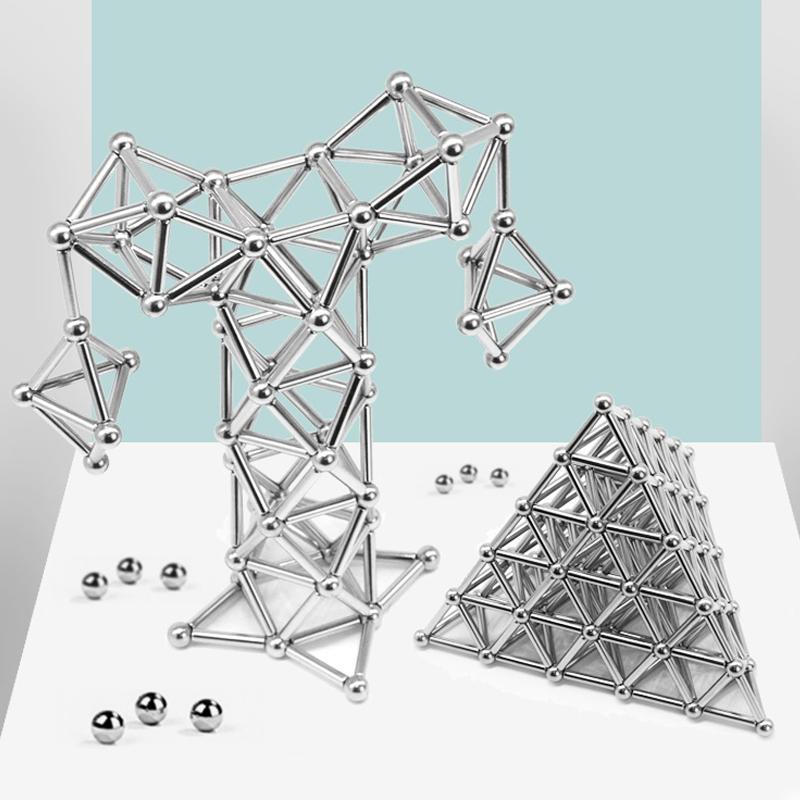 Magnetic Building Blocks Set – 72 Sticks & 54 Balls for Creative Play