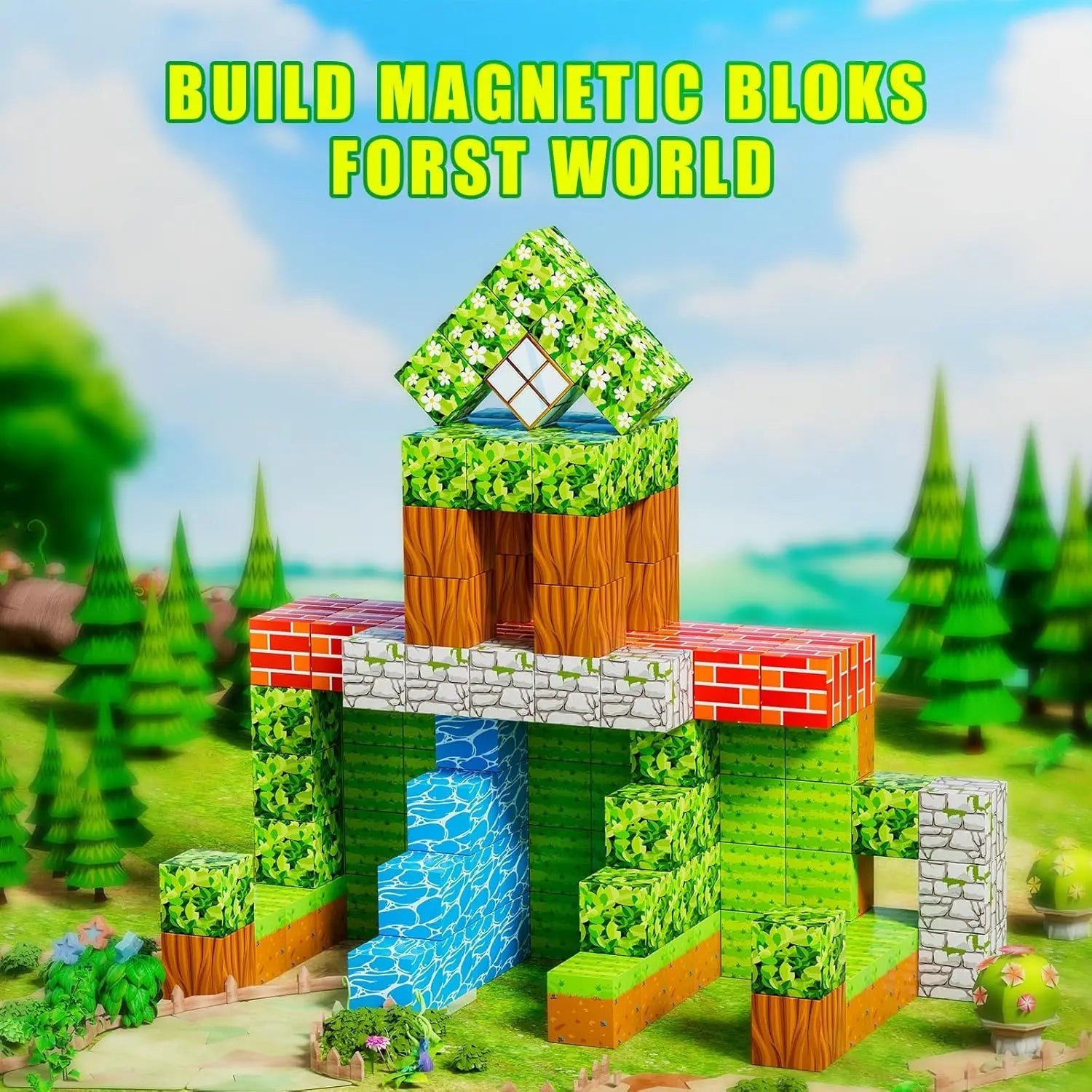 Magnetic Building Blocks Set for Kids | STEM Learning Educational Toy