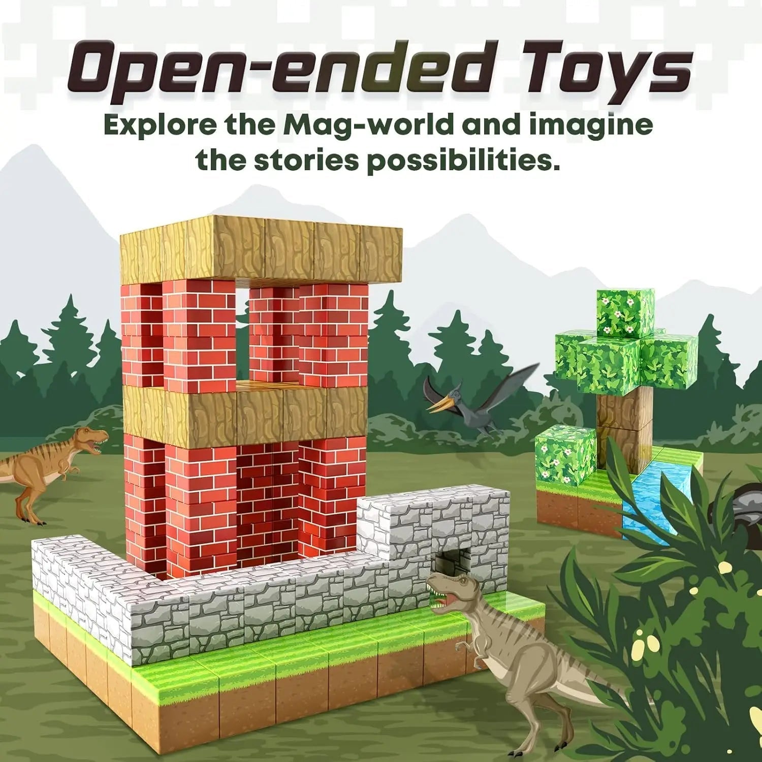 Magnetic Building Blocks Set for Kids | STEM Learning Educational Toy